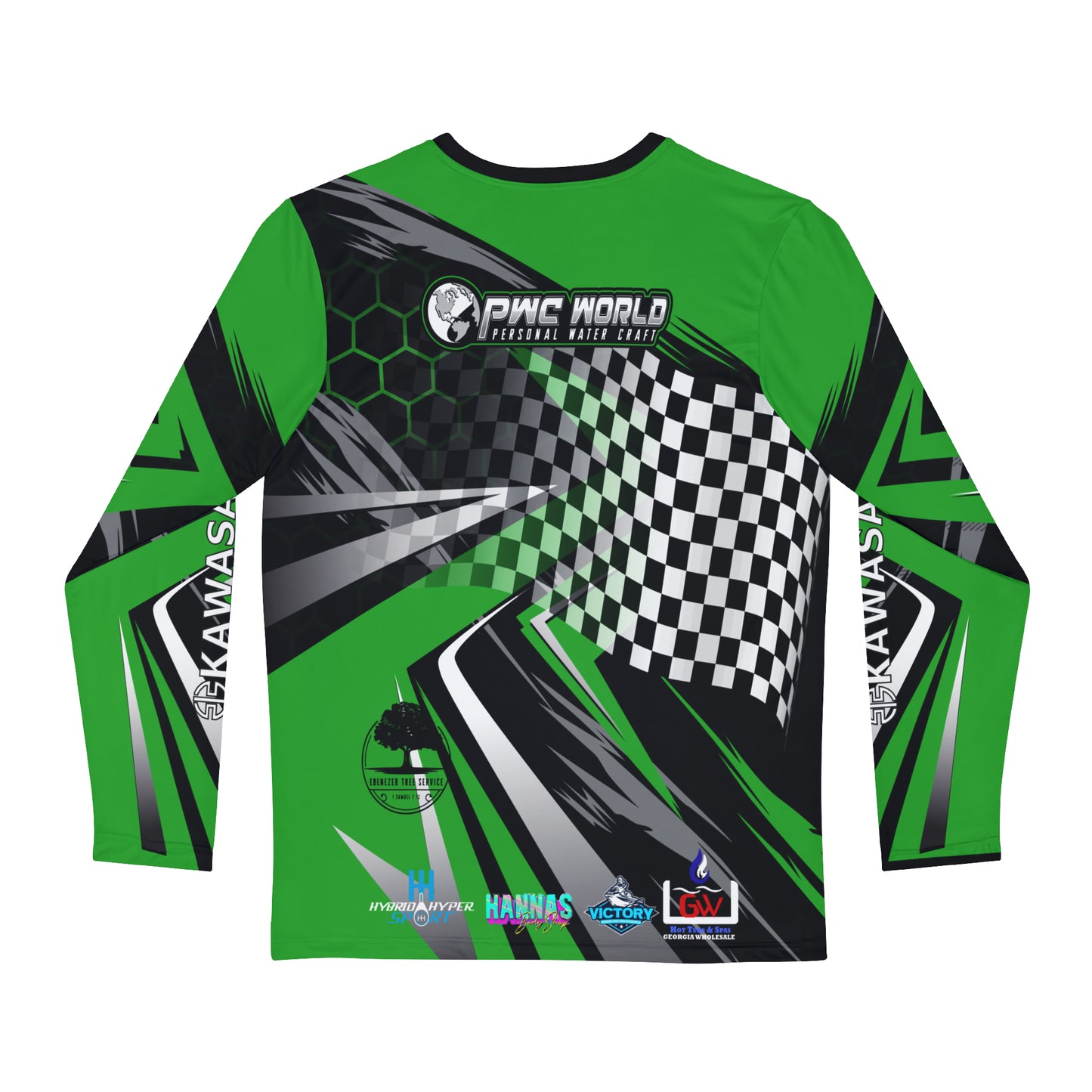 PWCWORLD GREEN LOGO LONG SLEEVE JERSEY TEAM SHIRT