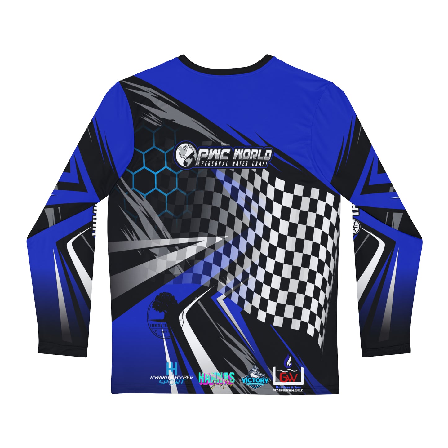 PWCWORLD BLUE LOGO LONG SLEEVE JERSEY TEAM SHIRT