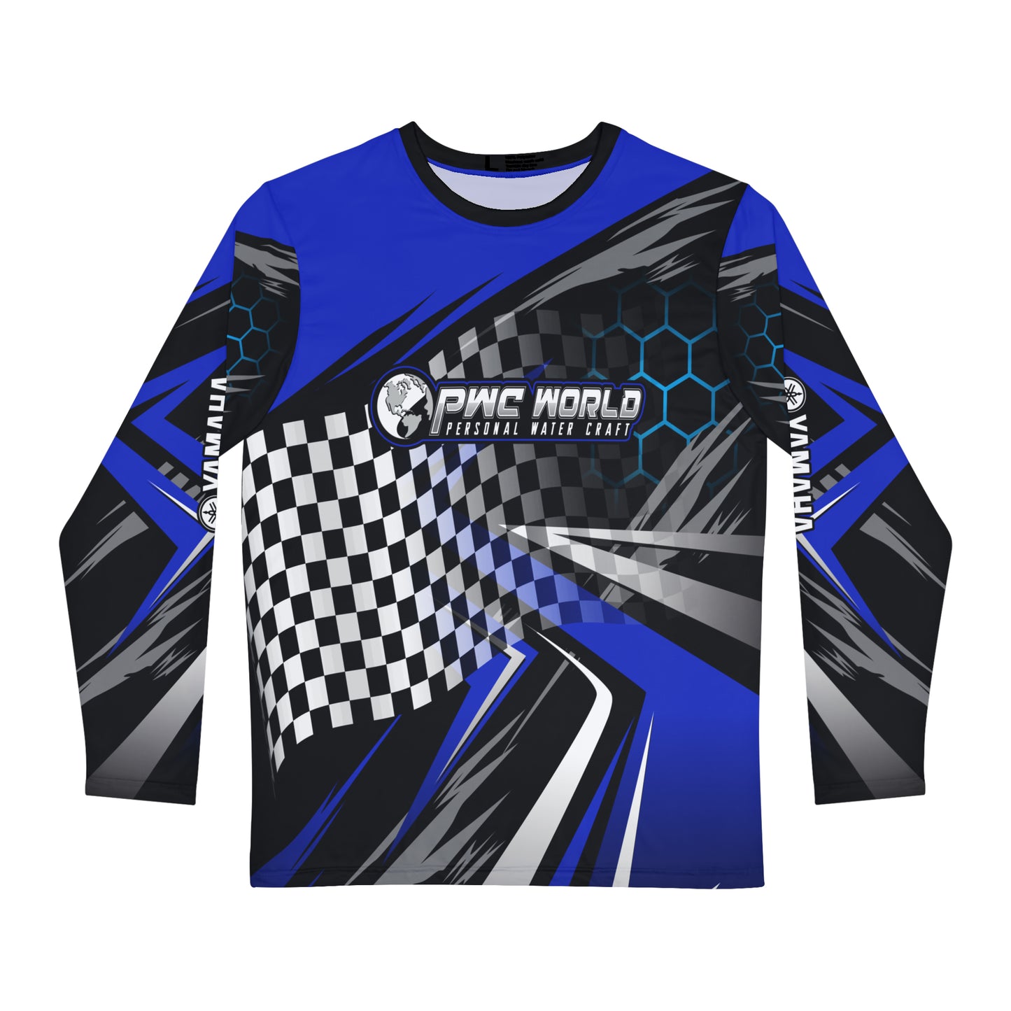 PWCWORLD BLUE LOGO LONG SLEEVE JERSEY TEAM SHIRT