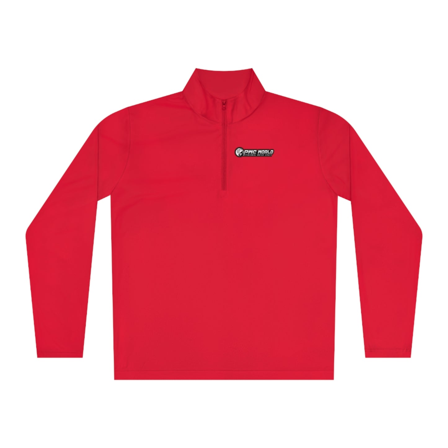 PWCWORLD RED LOGO Unisex Quarter-Zip Pullover