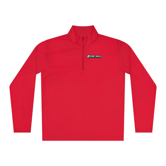 PWCWORLD RED LOGO Unisex Quarter-Zip Pullover