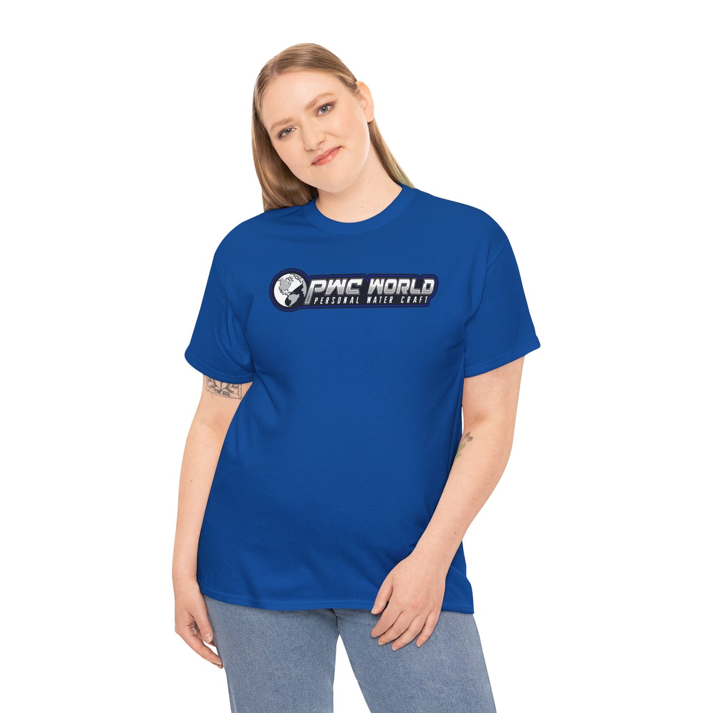 PWC WORLD Blue Logo Heavy Cotton Tee Unisex