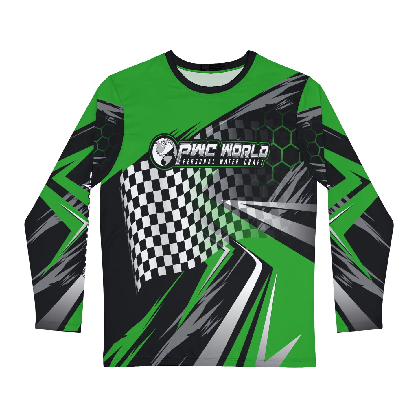 PWCWORLD GREEN LOGO LONG SLEEVE JERSEY TEAM SHIRT